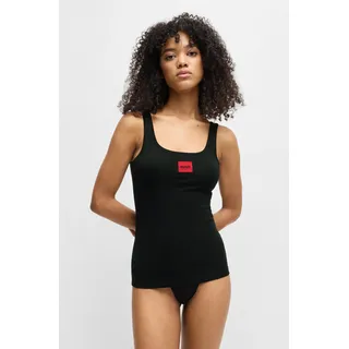 HUGO Underwear Trägertop "VEST RED LABEL" mit rotem Labelaufnäher, schwarz