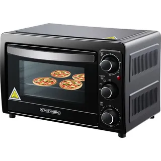 Steinborg Minibackofen 15L | 1300 Watt Schwarz