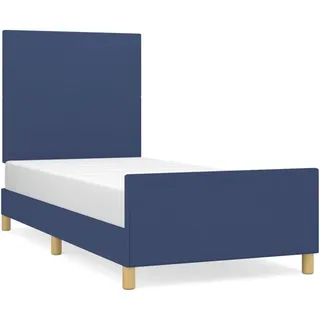 vidaXL Bettgestell ohne Matratze Blau 80x200 cm Stoff - Blau
