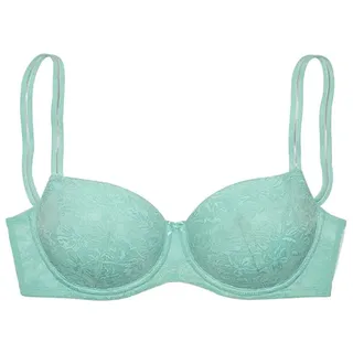 LASCANA LASCANA, Balconette-BH aus feiner, blumiger Spitze, Dessous, grün