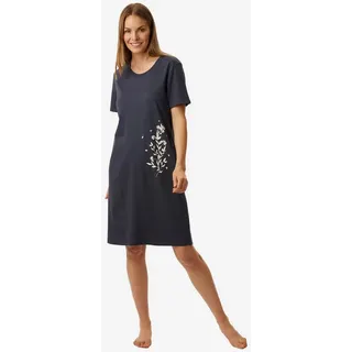 SCHIESSER Nachthemd Floral Blau 42