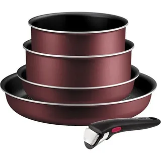 Topfset TEFAL L7249602 in bordeaux-schwarz - bordeaux, Schwarz
