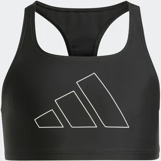 Bustier-Bikini ADIDAS PERFORMANCE "PERFORMANCE BIG BARS KIDS BIKINI", Jungen, Gr. 128, N-Gr, schwarz-weiß (schwarz, weiß), Obermaterial: 78% Polyamid, 22% Elasthan, Bikini-Sets Bustier-Bikini