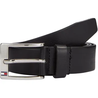 Tommy Hilfiger Herren Gürtel New Aly Belt Ledergürtel, Schwarz (Black), 115 cm