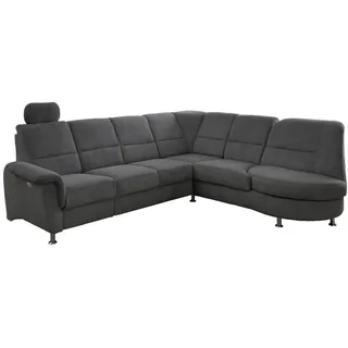 Livetastic Ecksofa , Anthrazit , Textil , Uni , Ottomane rechts, L-Form , 275x236 cm , Made in Eu , Relaxfunktion, seitenverkehrt erhältlich, Rücken echt, USB-Anschluss, Herz-Waage-Funktion, USB-C-Anschluss , Wohnzimmer, Sofas & Couches, Wohnlandschaften, Ecksofas