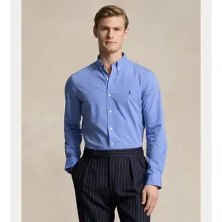 Polo Ralph Lauren für Herren. 710928254003 Schmal geschnittenes, elastisches Fil-à-fil Hemd blau (S), Lässig, Party, Baumwolle, Klassisch, L