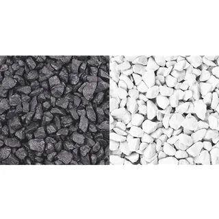 Knorr Prandell 218236217 Dekosteine 9-13 mm 500 ml, Farbe: Schwarz & 218236200 Dekosteine 9-13 mm 500 ml, Farbe: Weiß