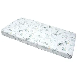 Medi Partners Spannbettlaken 60x120 Baby Bettlaken Kinderbett Spannbetttuch 100% Baumwolle - Fitted Kinder Sheet Bettwäsche Babymatratze Schlafsack Babybett (Ozean)