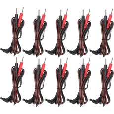 Elektrodenkabel, 10 Stück/Beutel 2,35 Mm, 1,2 M, 2-in-1-Elektrodenkabel, TENS-Kabel, Kabel für TENS-Gerät, Physiotherapiegerät