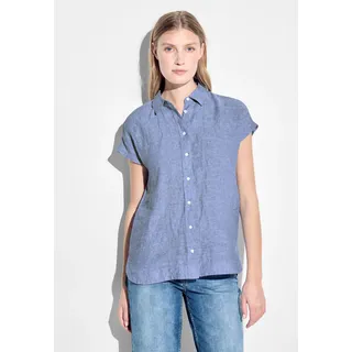 Cecil Damen, chambray Leinenbluse linen chambray blue, XL