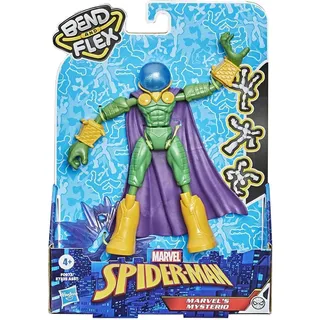 Spider-Man Hasbro Bend and Flex, Actionfigur Mysterio von Marvely, Flexibles Spielzeug, 15 cm, komplett mit Zubehör, für Kinder ab 4 Jahren