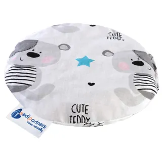 Medi Partners Kirschkernkissen Mikrowelle für Babys 180g rund 15cm Körnerkissen Wärmekissen 100% Baumwolle Öko Natur - Kirschkernkissen Wärme + Kältetherapie Massagetherapie (Teddybär)