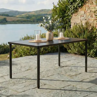 Idimex Gartentisch Azalea , Schwarz , Metall, Metall , Mode , 140x75x80 cm , Gartenmöbel, Gartentische