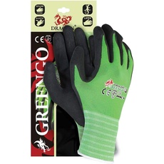 Reis GREENGO7 Dragon Schutzhandschuhe, Grün-Schwarz, 7 Größe, 12 Stück