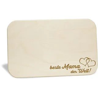 Glitzkind Frühstücksbrettchen mit Gravur | Geschenk für Mama Mutti zum Muttertag Geburtstag Weihnachten | Schneidebrettchen personalisiert mit Spruch | Geschenkideen Geburtstagsgeschenk Kleinigkeit