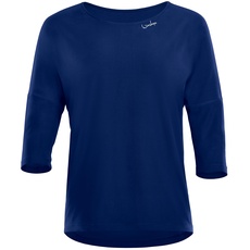 Winshape Damen Functional Light and Soft 3⁄4-arm Top Dt111ls Yoga-Shirt, Dark-blue, L EU