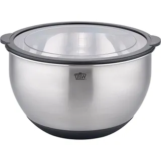 GSW Servierschüssel »Primo« aus Edelstahl Literskala, luftdichter Aufbewahrungs-Deckel, Antirutsch-Boden, silberfarben