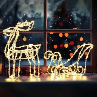 Außen Weihnachtsbeleuchtung - Weihnachtsfiguren - Kerzenleuchter Bäume