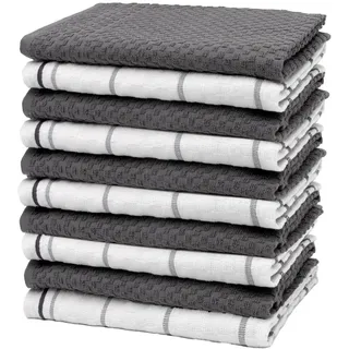 Zollner Geschirrtücher, 10er-Set, 45x60 cm, 100% Baumwolle, farblich sortiert , Multicolor , Textil , 45x60 cm , Oeko-Tex® Standard 100 , Heimtextilien, Geschirrtücher & Schürzen, Geschirrtücher