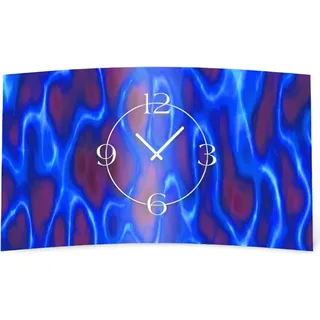 Abstrakt blau lila Designer Wanduhr modernes Wanduhren Design leise kein ticken dixtime 3DS-0167 - Schwarz