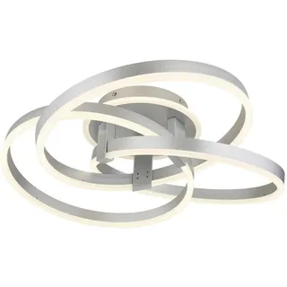 Led-Deckenleuchte , Grau, Opal , Metall, Kunststoff , 57.5x20x60 cm , 3-fach schaltbar, Farben fixierbar, Farbtemperaturwechsler , Lampen & Leuchten, Leuchtenserien