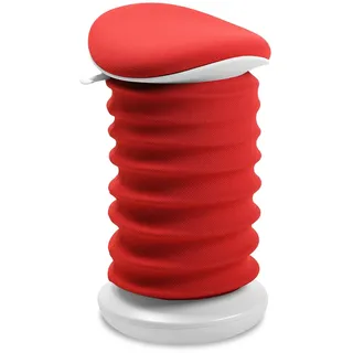 TOPSTAR Sitness 4D AGR-Zertifiziert Dynamischer Sitzhocker papyrusweiss rot - ergonomischer Bürohocker - höhenverstellbar - stärkt den Rücken - entlastet die Bandscheiben