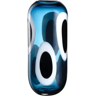 LEONARDO HOME OCCHI BLU Vase • handgemachtes Kunstwerk voller Leidenschaft • Elegante Blumenvase • einzigartige Schönheit • Kunst für Zuhause • Höhe 36 cm • blau • 047511