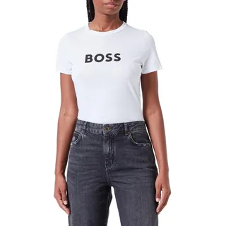 BOSS Damen C_elogo_5 Sweatshirt, White100, S EU