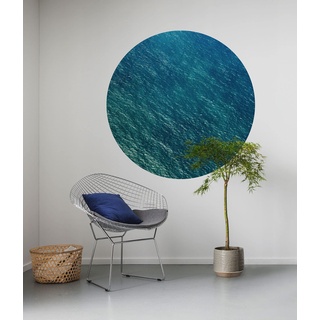 Komar DOT runde und selbstklebende Vlies Fototapete - Calm - Ø Durchmesser 125 cm - Meer, Wasser, Tapete, Wandtattoo, Schlafzimmer, Wohnzimmer, Wanddeko - D1-083