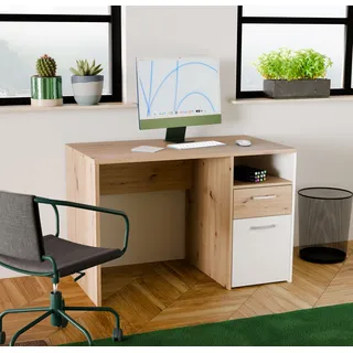 Forte Schreibtisch Culgoa Braun / Weiß