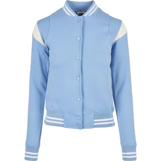 Urban Classics Inset College Jacke - Blue Sky / White - S