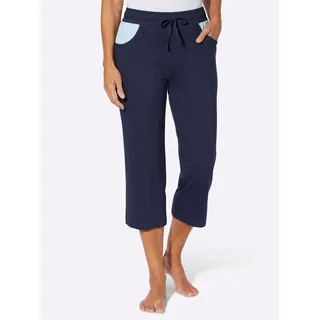 7/8-Hose, Damen, Gr. 40, Normalgrößen, marine, 100% Baumwolle, unifarben, Hosen 7/8-Hose