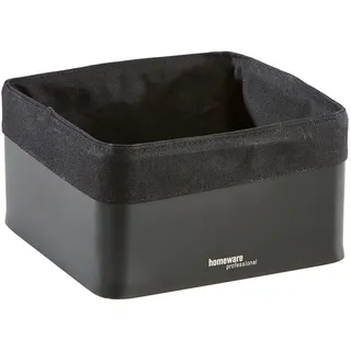 Homeware Profession. Brotkorb , Schwarz , Textil , 4.2 l , quadratisch , 21.2x11.5x21.2 cm , Lfgb , Geschirr, Tischkultur & Serviergeschirr, Brotkörbe