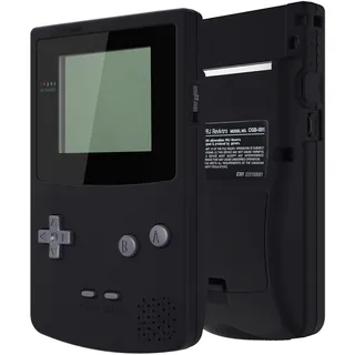 ExtremeRate IPS Ready Upgraded Case&Button für Gameboy Color, DIY-Ersatz Full Hülle Gehäuse Set für Gameboy Color gbc OSD&Reguläres IPS&Standard LCD-Schwarz(Ohne Konsole & Screen)