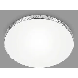 Briloner LED Bad Deckenleuchte Glitzereffekt 1 rund Chrom
