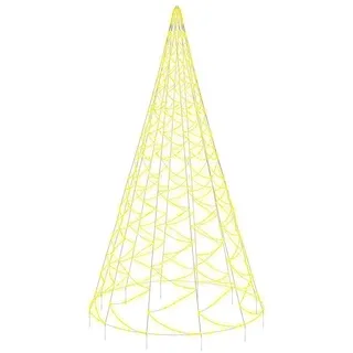LED-Weihnachtsbaum für Fahnenmast Warmweiß 3000 LEDs 800 cm - Weiß, Bunt