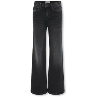 Kids ONLY Mädchen Kogjuicy Life Wide Leg DNM Dcc369 Noos Hose, Washed Black, 164 EU