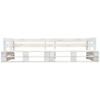 vidaXL Garten-Palettensofa 220 x 0 x 0 cm Weiß