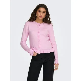 Jdy JDYLETTY L/S ON FRILL CARDIGAN Pink M