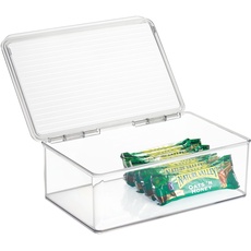 Bild iDesign Cabinet/Kitchen Binz Aufbewahrungsbox, Vorratsdose mit Deckel, durchsichtig, 18,4 cm x 27,3 cm x 9,5 cm