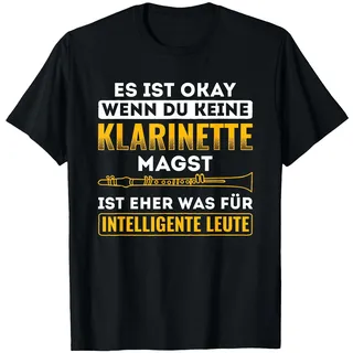 Wenn Du Keine Klarinette Magst Blasmusik Klarinette T-Shirt, Herren, Schwarz, S