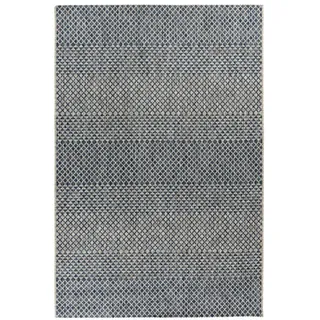 OBSESSION Teppich »My Nordic 877« rechteckig 0,5 mm Höhe Flachgewebe, modernes kariertes Design, In- und Outdoor geeignet, blau