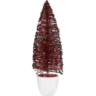 Weihnachtsbaum Mittel 10 x 33 x 10 cm Rot Blau Gold Kunststoff - Blau
