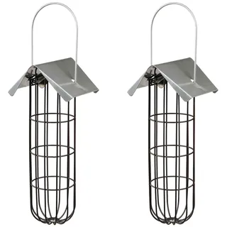 Trixie 55623 Meisenknödelhalter, 11 × 25 × 10 cm, schwarz (Packung mit 2)