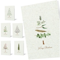 Unicef-Weihnachtskarten, 10 Stück, organische Bäume