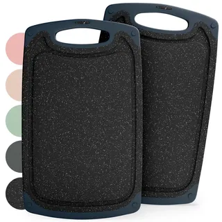 Blumtal Schneidebrett-Set Kunststoff 2-tlg. 40 x 24,5 cm Schwarz