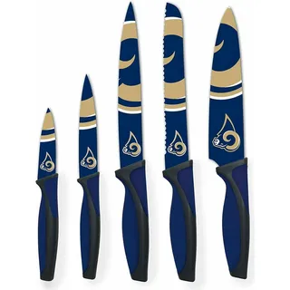 NFL Los Angeles Rams Küchenmesser 5-teilig Set Football Messer Set Barbecue - Bunt