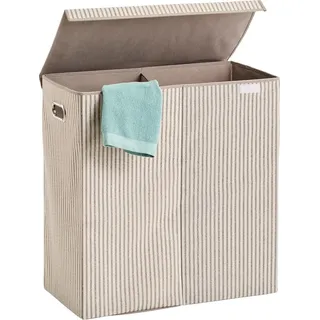 Zeller Present "Stripes", 2-fach, Vlies, beige natur