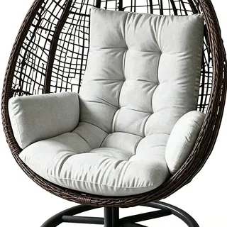 Hängesessel Kissen,Garten Polster, 120*60cm Schaukelsessel-Kissen Indoor Sitzkissen Auflage für Hängeschaukel Hängekorb Outdoor Waschbar Schaukelstuhl Dicke Hängestuhl Sitzauflage (Hellgrau)
