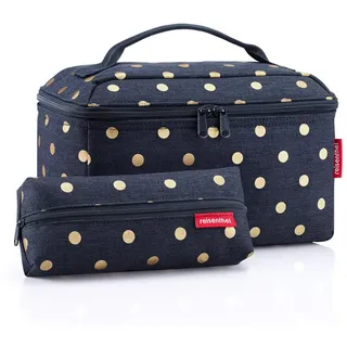 Reisenthel beautycase Set metallic dots Blue - Unser Geschenkset aus Beautycase und rechteckiger Tasche Feiertage!